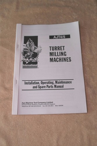Ajax turret milling machines - turret,